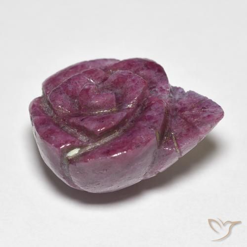 9,17 ctw natürlicher Medium Dark-Purple Rubin-Zoisit, Blumen-Schliff, Lichtundurchlässig
