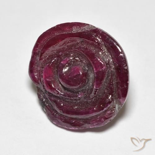 9,17 ctw natürlicher Medium Dark-Purple Rubin-Zoisit, Blumen-Schliff, Lichtundurchlässig