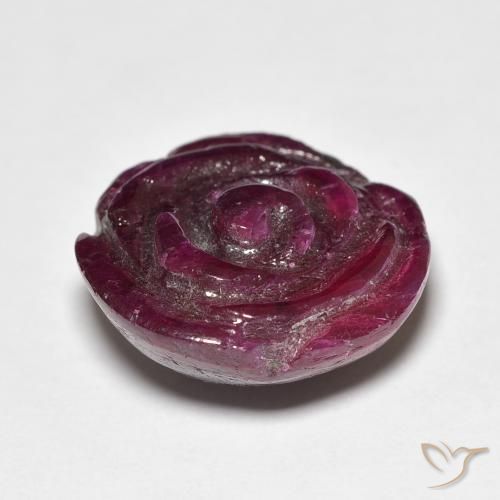 9,17 ctw natürlicher Medium Dark-Purple Rubin-Zoisit, Blumen-Schliff, Lichtundurchlässig