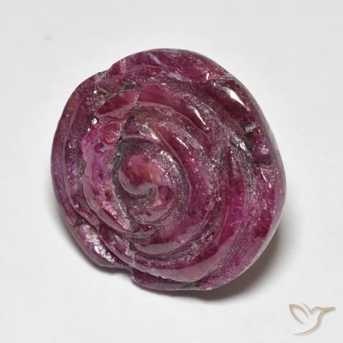 9,17 ctw natürlicher Medium Dark-Purple Rubin-Zoisit, Blumen-Schliff, Lichtundurchlässig