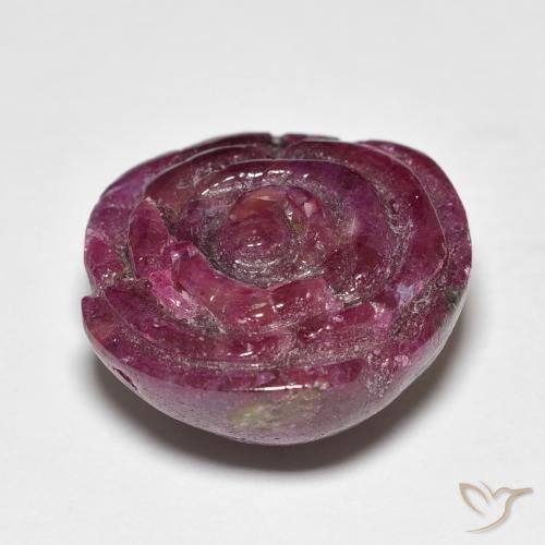 9,17 ctw natürlicher Medium Dark-Purple Rubin-Zoisit, Blumen-Schliff, Lichtundurchlässig