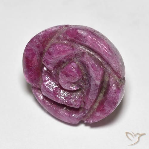 9,17 ctw natürlicher Medium Dark-Purple Rubin-Zoisit, Blumen-Schliff, Lichtundurchlässig