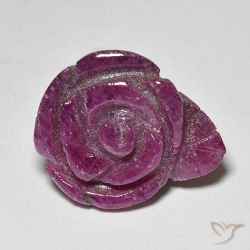 20.39ct Natürlicher Pflaume Lila Rubin-Zoisit, Blumen-Schliff, Lichtundurchlässig