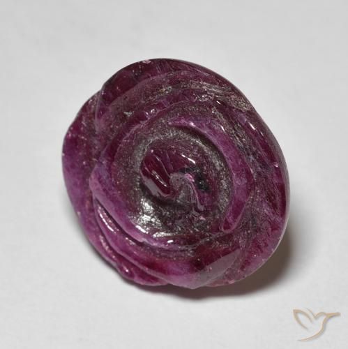 9,17 ctw natürlicher Medium Dark-Purple Rubin-Zoisit, Blumen-Schliff, Lichtundurchlässig