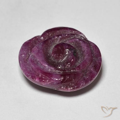 9,17 ctw natürlicher Medium Dark-Purple Rubin-Zoisit, Blumen-Schliff, Lichtundurchlässig
