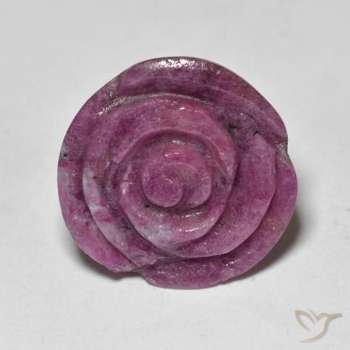 9,17 ctw natürlicher Medium Dark-Purple Rubin-Zoisit, Blumen-Schliff, Lichtundurchlässig