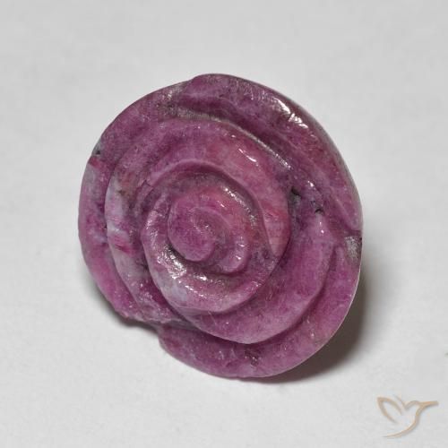 9,17 ctw natürlicher Medium Dark-Purple Rubin-Zoisit, Blumen-Schliff, Lichtundurchlässig