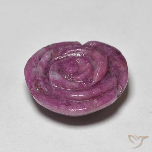 9,17 ctw natürlicher Medium Dark-Purple Rubin-Zoisit, Blumen-Schliff, Lichtundurchlässig