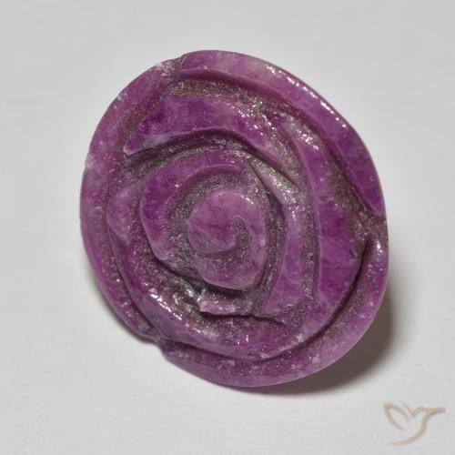 9,17 ctw natürlicher Medium Dark-Purple Rubin-Zoisit, Blumen-Schliff, Lichtundurchlässig