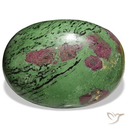 1545,00 ctw natürlicher mehrfarbiger Rubin-Zoisit, Oval Schliff, Lichtundurchlässig