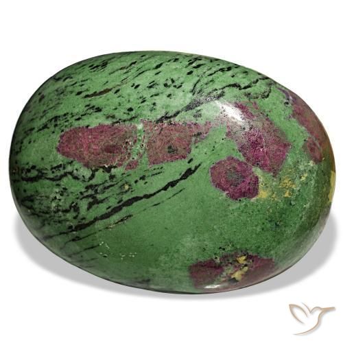 1545,00 ctw natürlicher mehrfarbiger Rubin-Zoisit, Oval Schliff, Lichtundurchlässig