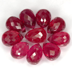  ct natürliche roter Rubin-Edelsteine, Briolette, VS-SI
