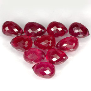  ct natürliche roter Rubin-Edelsteine, Briolette, VS-SI