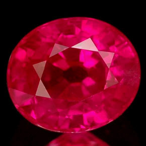 1,39 ctw natürlicher roter Rubin, Oval Schliff, VS
