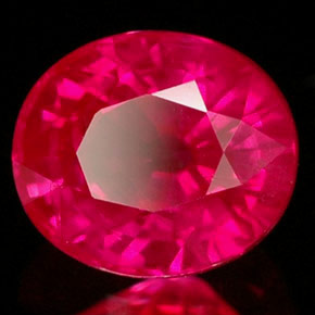 1,39 ctw natürlicher roter Rubin, Oval Schliff, VS