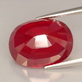 14,27 ctw natürlicher roter Rubin, Oval Schliff, VS-SI