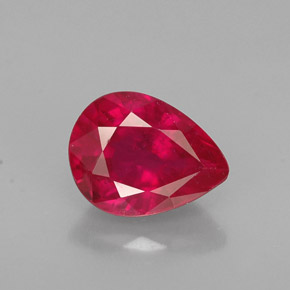 1,43 ctw natürlicher roter Rubin, Birnenform, VS-SI