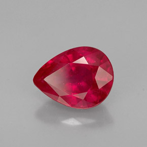 1,43 ctw natürlicher roter Rubin, Birnenform, VS-SI