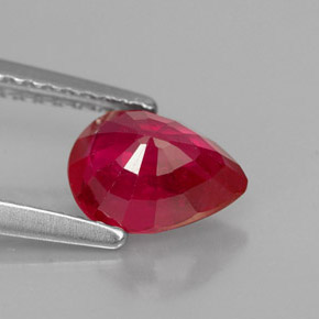 1,43 ctw natürlicher roter Rubin, Birnenform, VS-SI