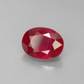 1,82 ctw natürlicher roter Rubin, Oval Schliff, SI
