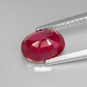 1,82 ctw natürlicher roter Rubin, Oval Schliff, SI
