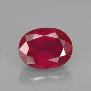 1,93 ctw natürlicher roter Rubin, Oval Schliff, SI
