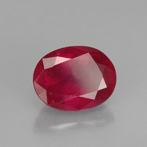 1,93 ctw natürlicher roter Rubin, Oval Schliff, SI