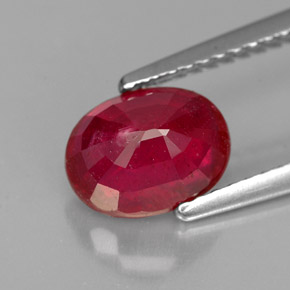1,93 ctw natürlicher roter Rubin, Oval Schliff, SI