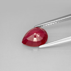 1,96 ctw natürlicher roter Rubin, Birnenform, VS-SI
