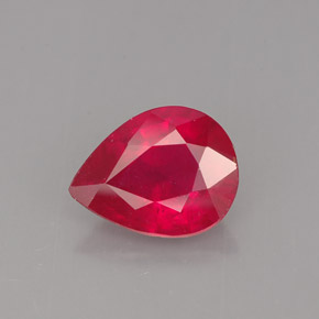 1,91 ctw natürlicher roter Rubin, Birnenform, VS-SI