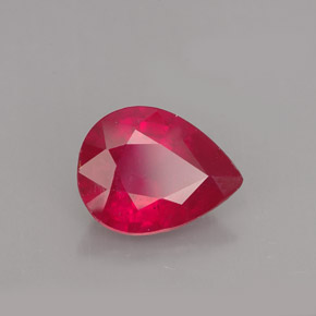 1,91 ctw natürlicher roter Rubin, Birnenform, VS-SI