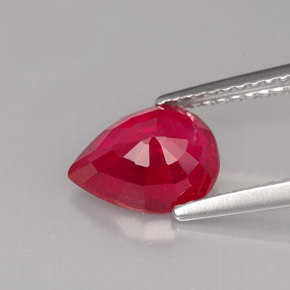 1,91 ctw natürlicher roter Rubin, Birnenform, VS-SI