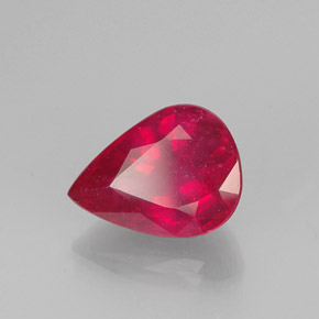 1,66 ctw natürlicher roter Rubin, Birnenform, VS-SI