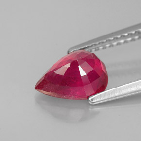 1,66 ctw natürlicher roter Rubin, Birnenform, VS-SI