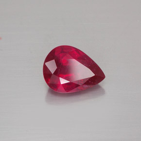 1,53 ctw natürlicher roter Rubin, Birnenform, VS-SI