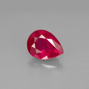 1,48 ctw natürlicher roter Rubin, Birnenform, VS-SI