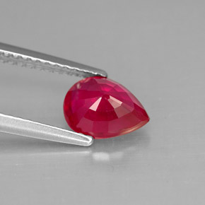 1,48 ctw natürlicher roter Rubin, Birnenform, VS-SI