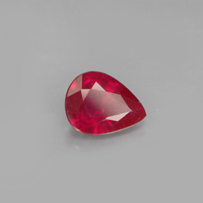 1,64 ctw natürlicher roter Rubin, Birnenform, VS-SI
