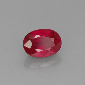 1,38 ctw natürlicher roter Rubin, Oval Schliff, VS-SI