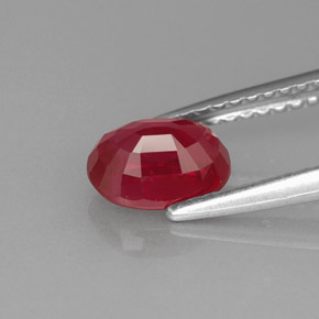 1,38 ctw natürlicher roter Rubin, Oval Schliff, VS-SI