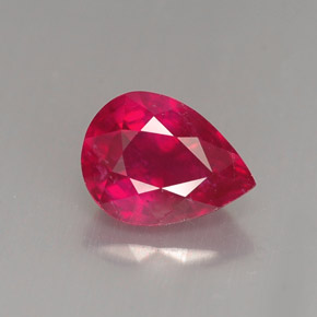 1,61 ctw natürlicher roter Rubin, Birnenform, VS-SI