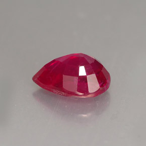 1,61 ctw natürlicher roter Rubin, Birnenform, VS-SI