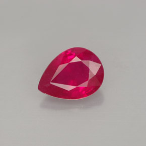 1,53 ctw natürlicher roter Rubin, Birnenform, VS-SI