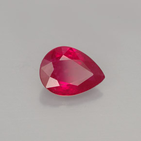 1,53 ctw natürlicher roter Rubin, Birnenform, VS-SI