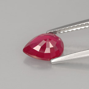 1,53 ctw natürlicher roter Rubin, Birnenform, VS-SI