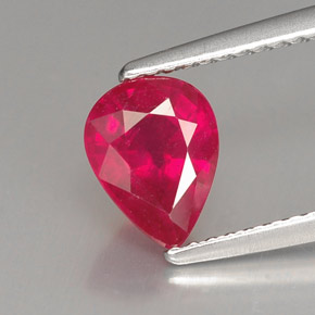 1,60 ctw natürlicher roter Rubin, Birnenform, VS-SI