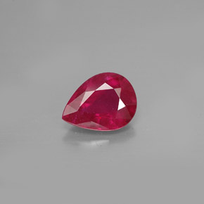 1,39 ctw natürlicher roter Rubin, Birnenform, VS-SI