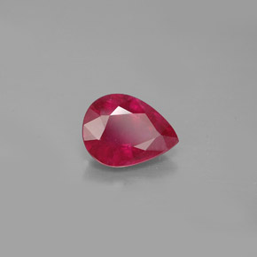 1,39 ctw natürlicher roter Rubin, Birnenform, VS-SI
