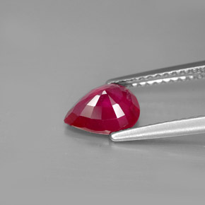 1,39 ctw natürlicher roter Rubin, Birnenform, VS-SI