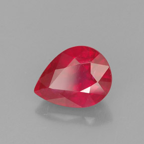 1,62 ctw natürlicher roter Rubin, Birnenform, VS-SI